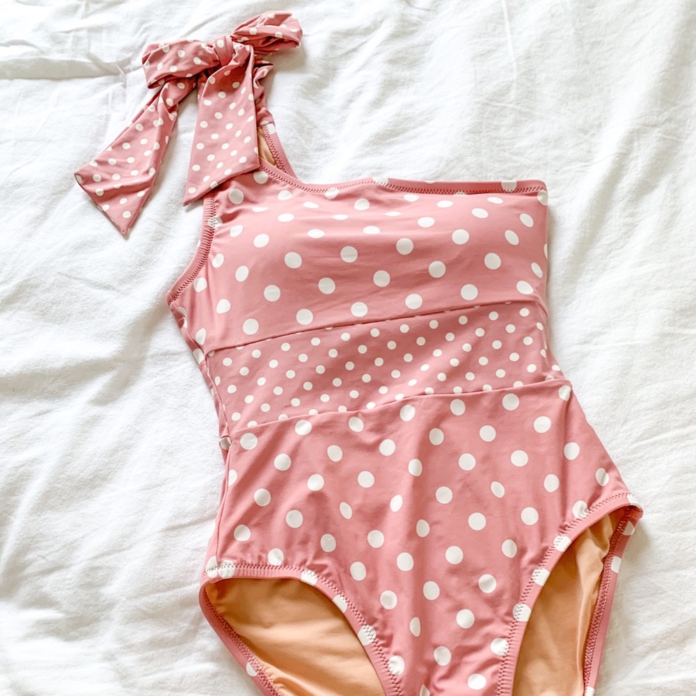 J.crew one-shoulder bow swimsuit